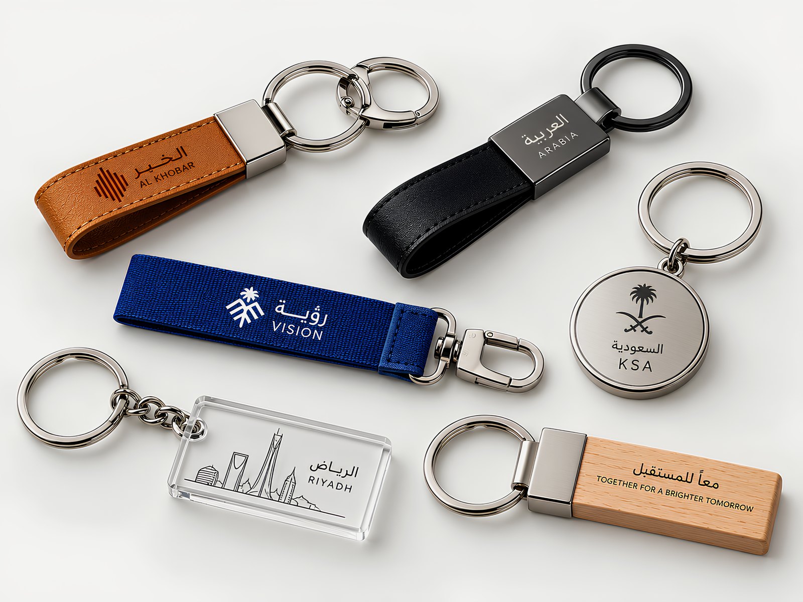 Engraved and printed branded keychains